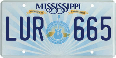 MS license plate LUR665