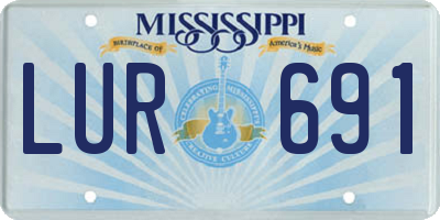 MS license plate LUR691