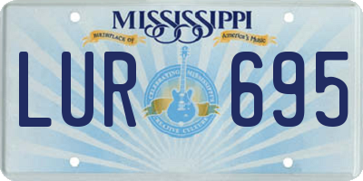 MS license plate LUR695
