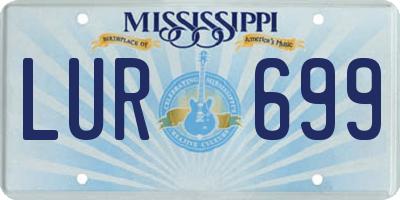 MS license plate LUR699