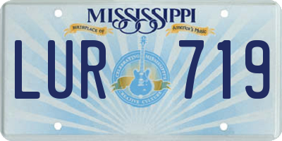 MS license plate LUR719