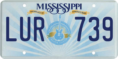 MS license plate LUR739