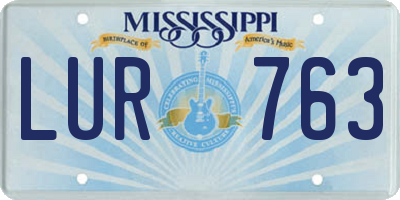 MS license plate LUR763
