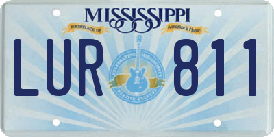 MS license plate LUR811