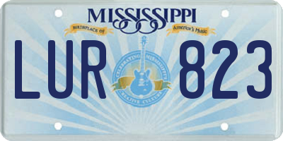MS license plate LUR823