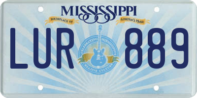 MS license plate LUR889