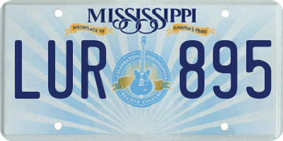 MS license plate LUR895