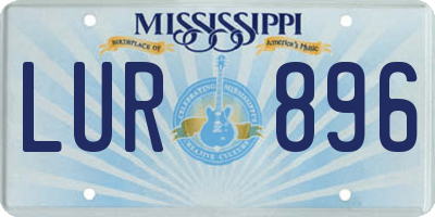MS license plate LUR896