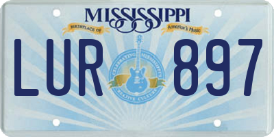 MS license plate LUR897
