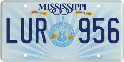 MS license plate LUR956
