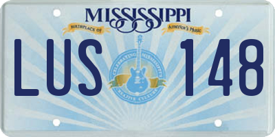MS license plate LUS148