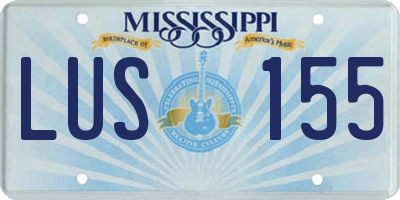 MS license plate LUS155