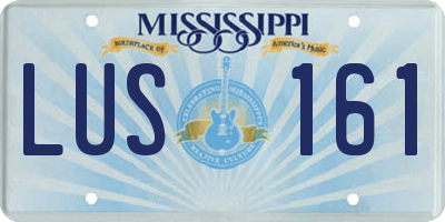 MS license plate LUS161