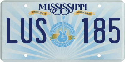 MS license plate LUS185