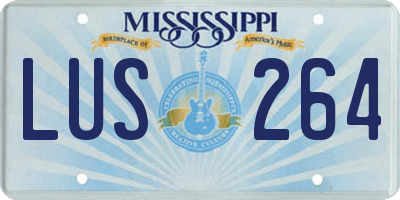 MS license plate LUS264