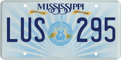 MS license plate LUS295