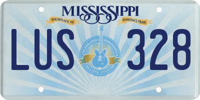 MS license plate LUS328