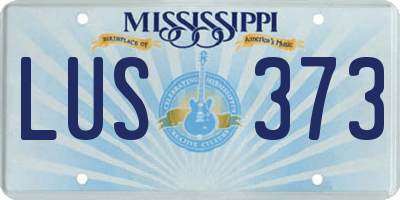 MS license plate LUS373