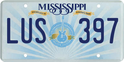 MS license plate LUS397