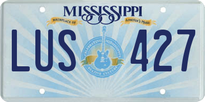 MS license plate LUS427