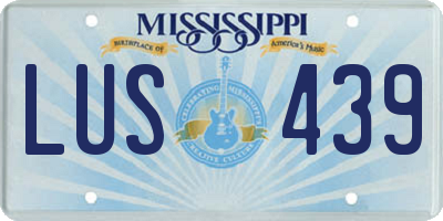 MS license plate LUS439