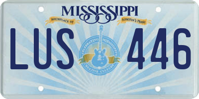 MS license plate LUS446