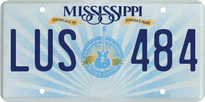 MS license plate LUS484