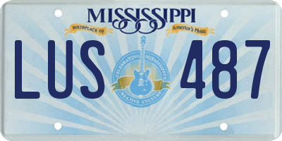 MS license plate LUS487