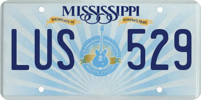 MS license plate LUS529