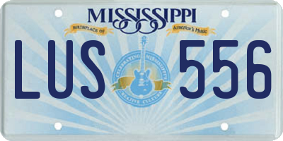 MS license plate LUS556