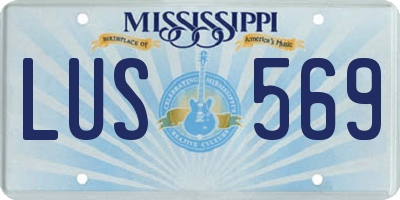 MS license plate LUS569