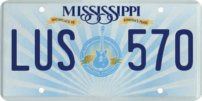 MS license plate LUS570