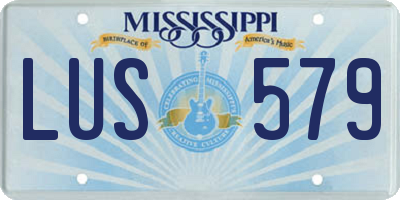 MS license plate LUS579