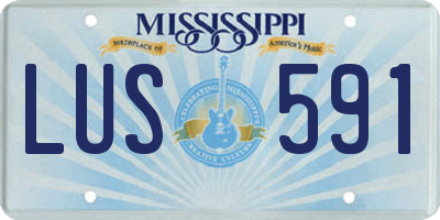 MS license plate LUS591