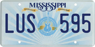 MS license plate LUS595