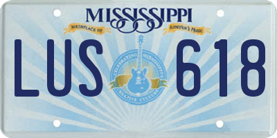 MS license plate LUS618