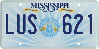 MS license plate LUS621