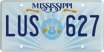 MS license plate LUS627