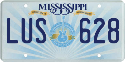 MS license plate LUS628