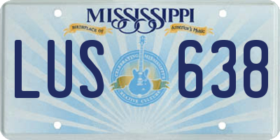 MS license plate LUS638
