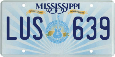 MS license plate LUS639