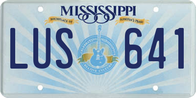 MS license plate LUS641
