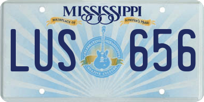 MS license plate LUS656