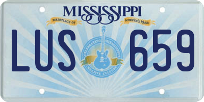 MS license plate LUS659