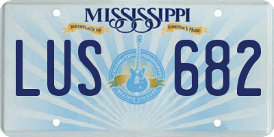 MS license plate LUS682
