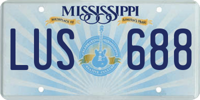 MS license plate LUS688