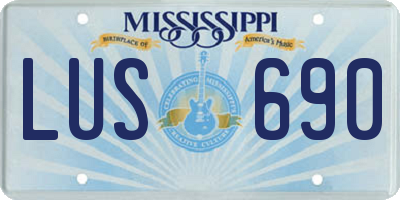 MS license plate LUS690
