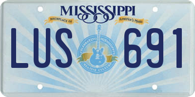 MS license plate LUS691