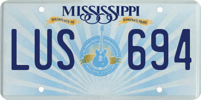 MS license plate LUS694