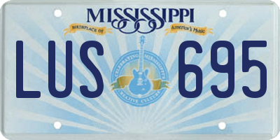 MS license plate LUS695